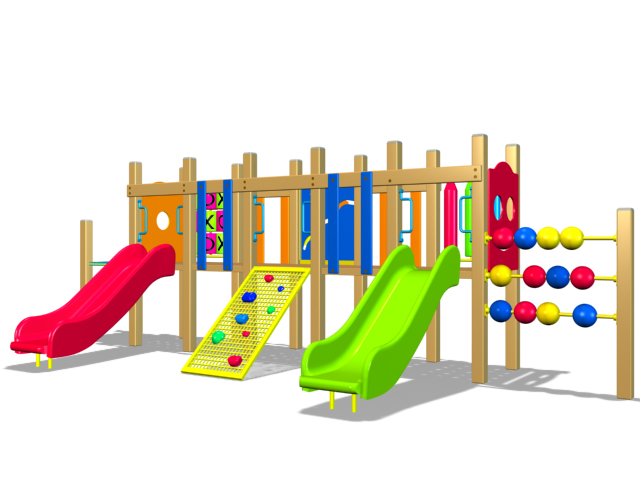 Wood Playground A2 : สนามเด็กเล่นไม้ A2