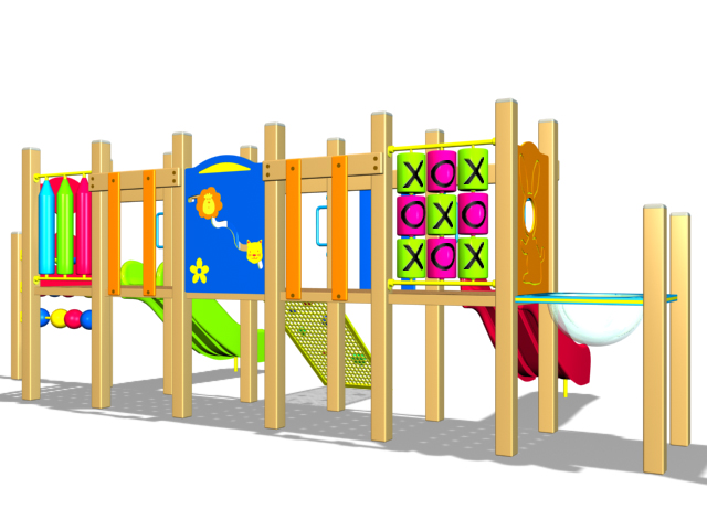 Wood Playground A2 : สนามเด็กเล่นไม้ A2