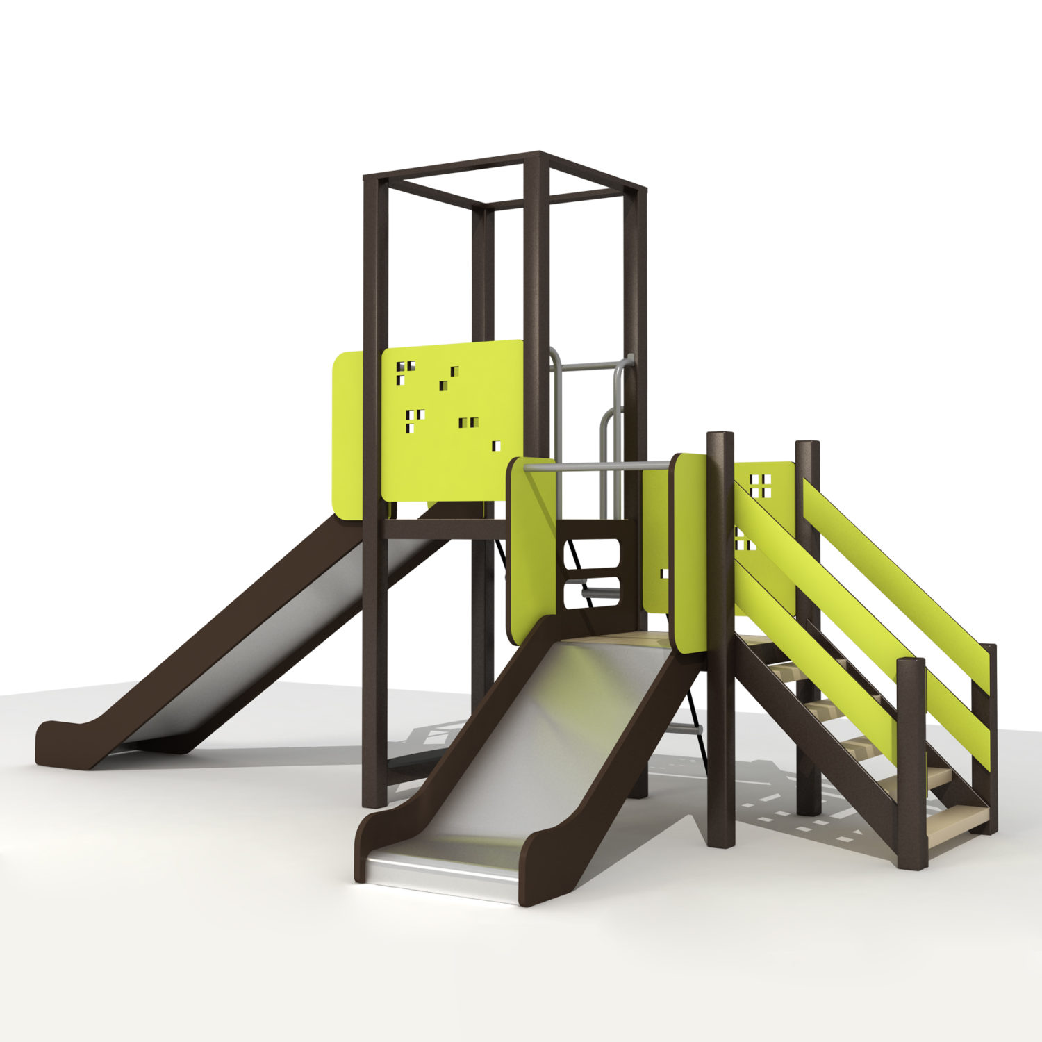 Wood Playground S1802 : สนามเด็กเล่นสไลด์เดอร์ 2 ทาง PRICE LEMON TREE