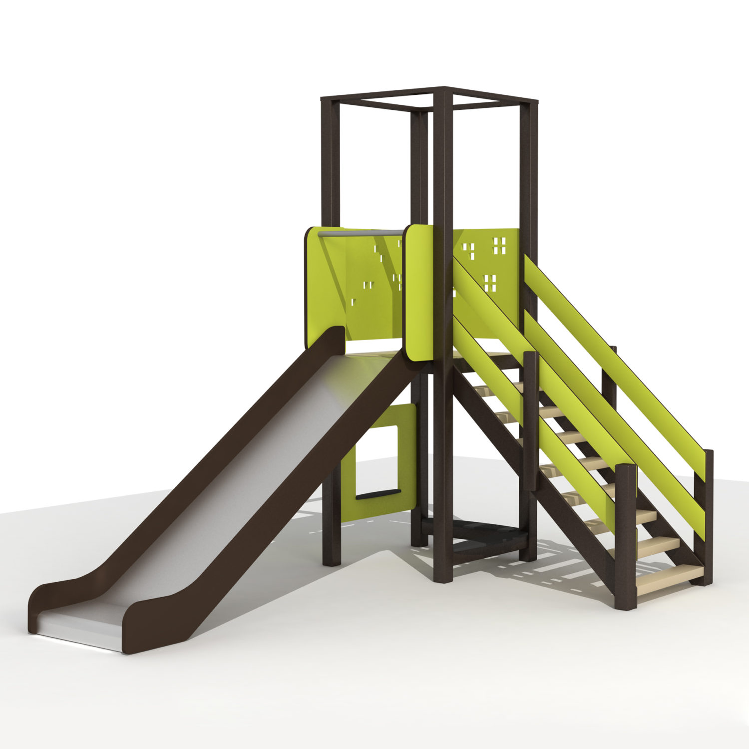 Wood Playground S1803 : สนามเด็กเล่นสไลด์เดอร์ 1 ทาง PRICE LEMON TREE