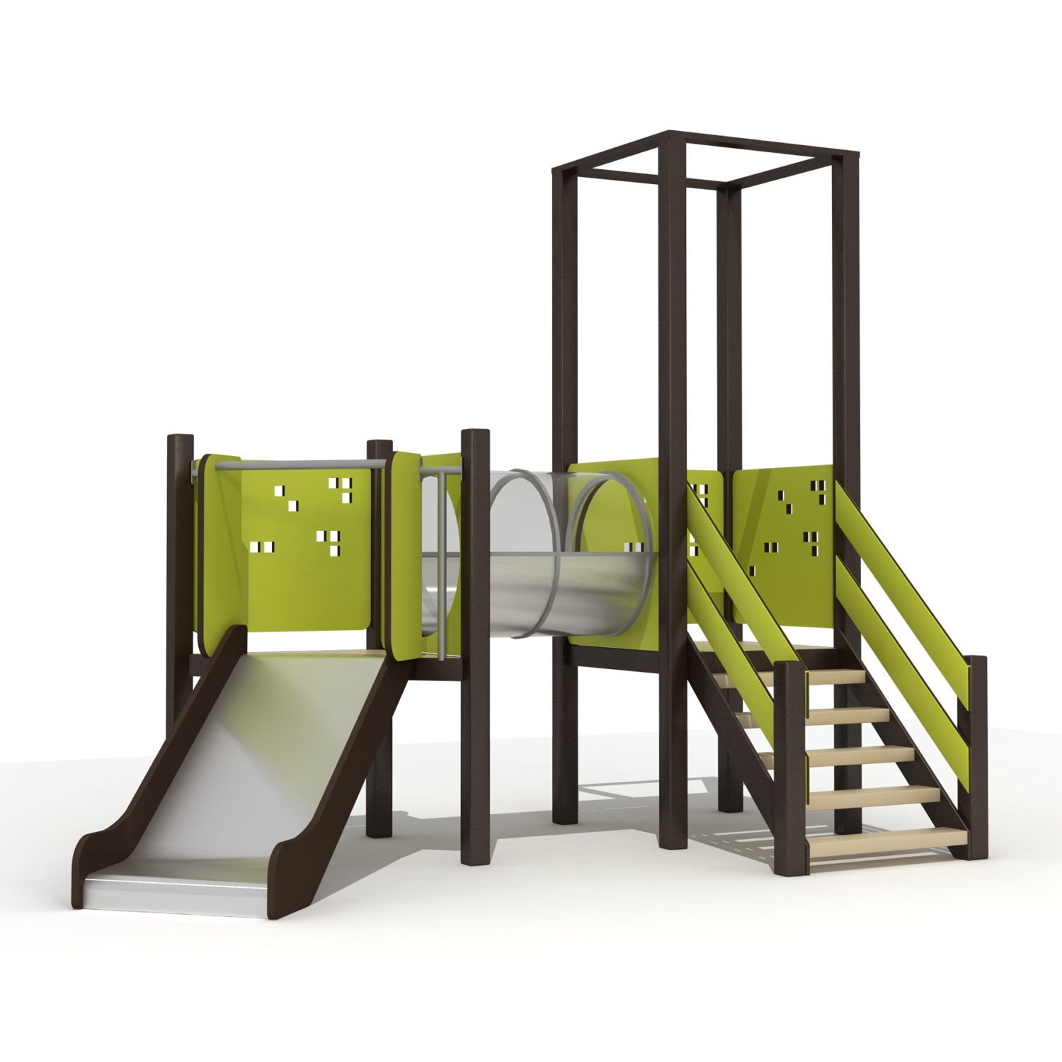 Wood Playground S1806 : สนามเด็กเล่นสไลด์เดอร์ ลอดอุโมงค์ PRICE LEMON TREE