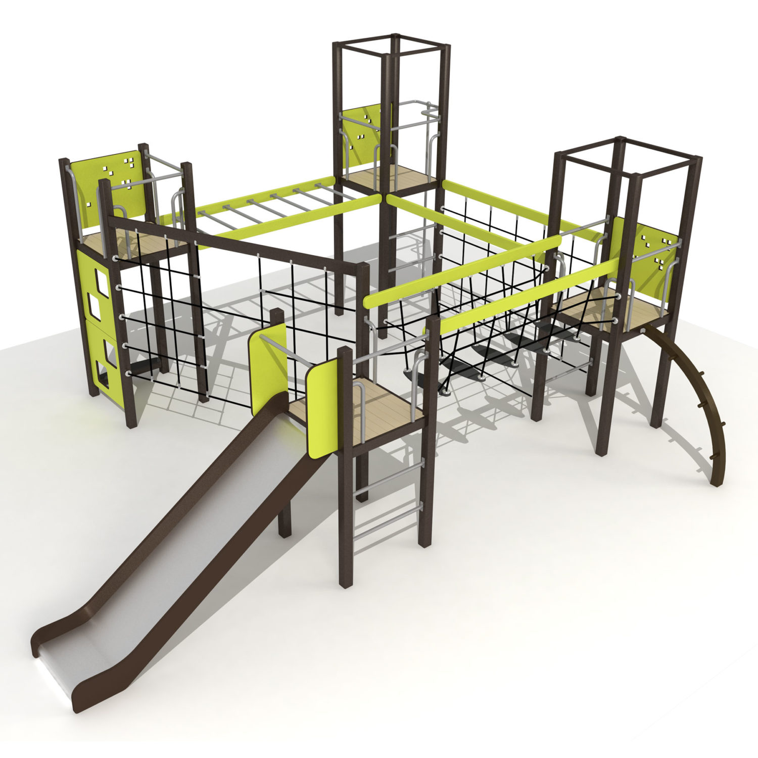 Wood Playground S1808 : สนามเด็กเล่นสไลด์เดอร์ ฐานผจญภัยเล็ก PRICE LEMON TREE